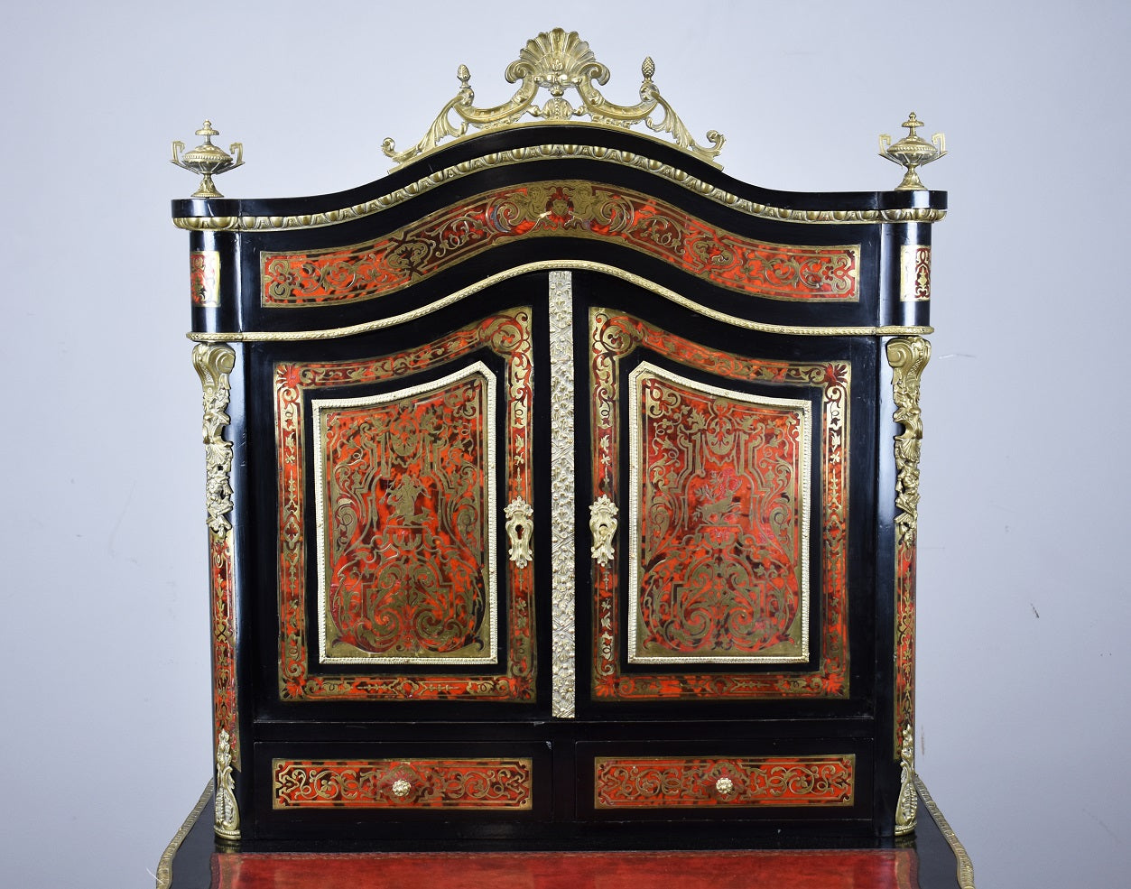 19th Century Ebonised Boulle Bonheur Du Jour Writing Table
