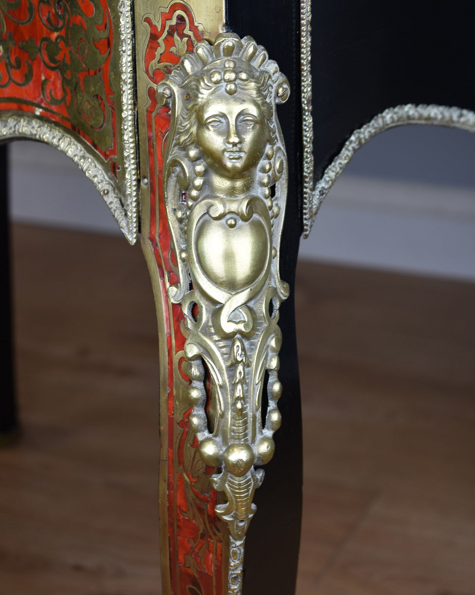 19th Century Ebonised Boulle Bonheur Du Jour Writing Table