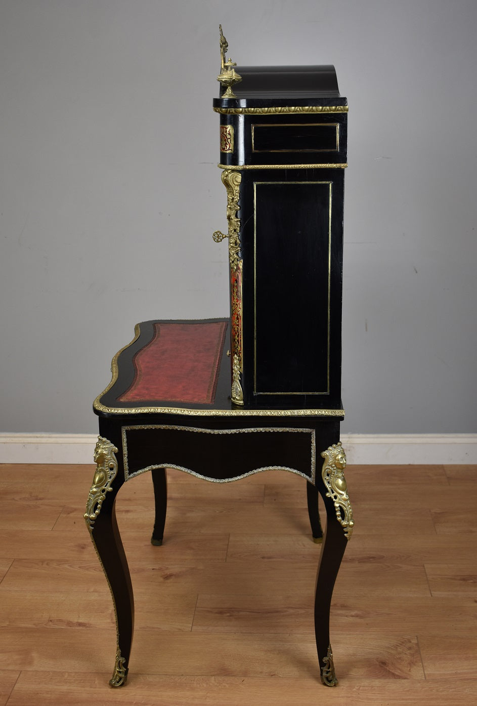 19th Century Ebonised Boulle Bonheur Du Jour Writing Table