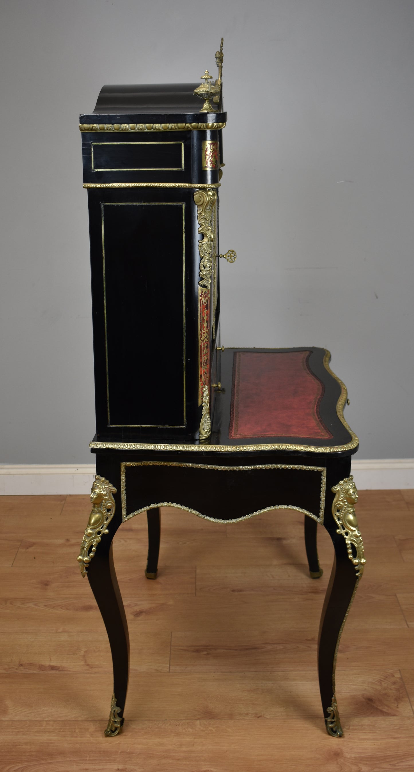 19th Century Ebonised Boulle Bonheur Du Jour Writing Table