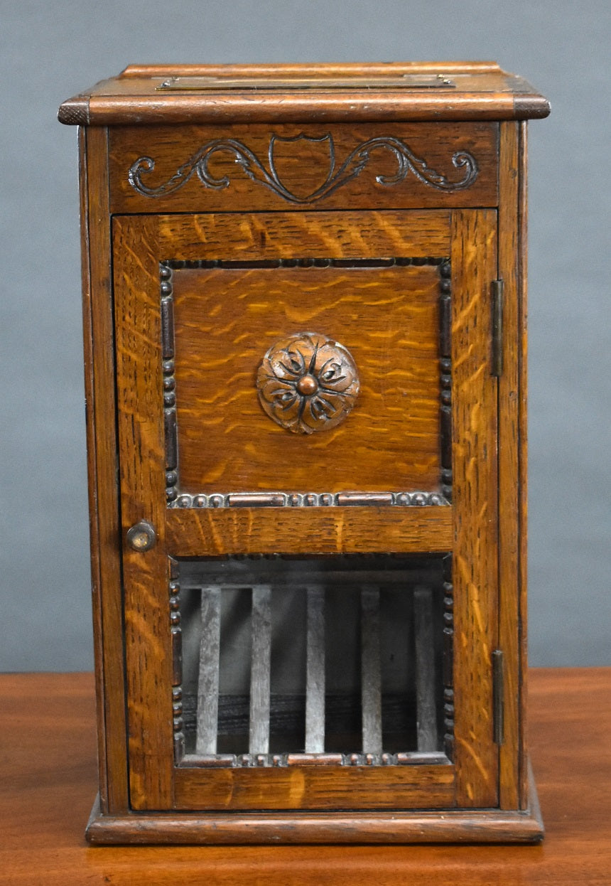 20th Century Oak Hotel Post Box