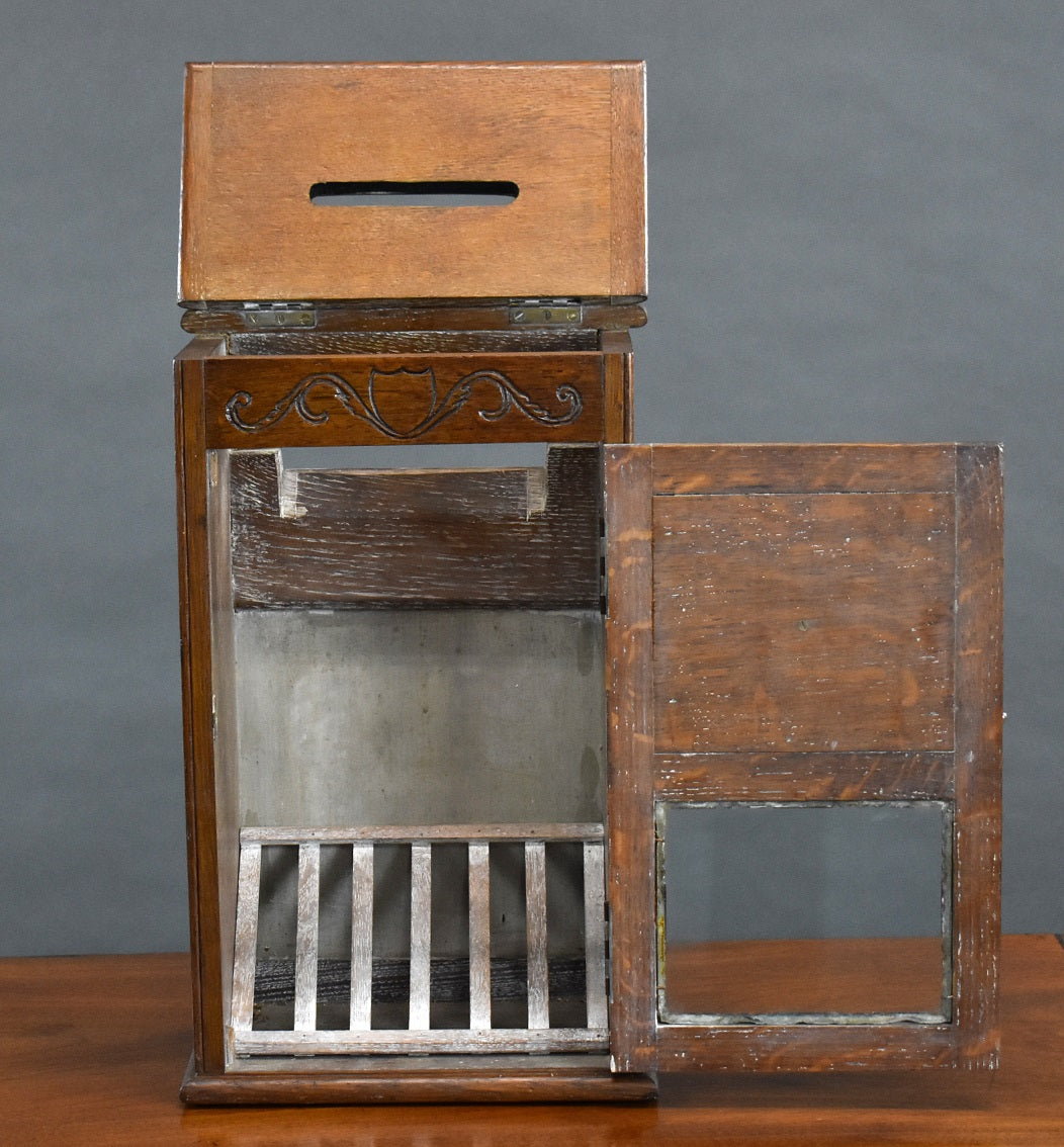 20th Century Oak Hotel Post Box