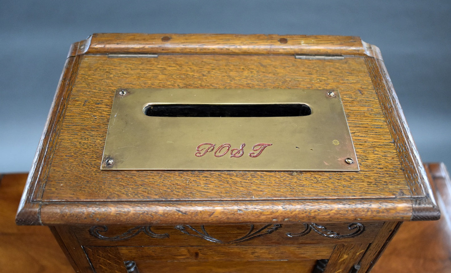 20th Century Oak Hotel Post Box