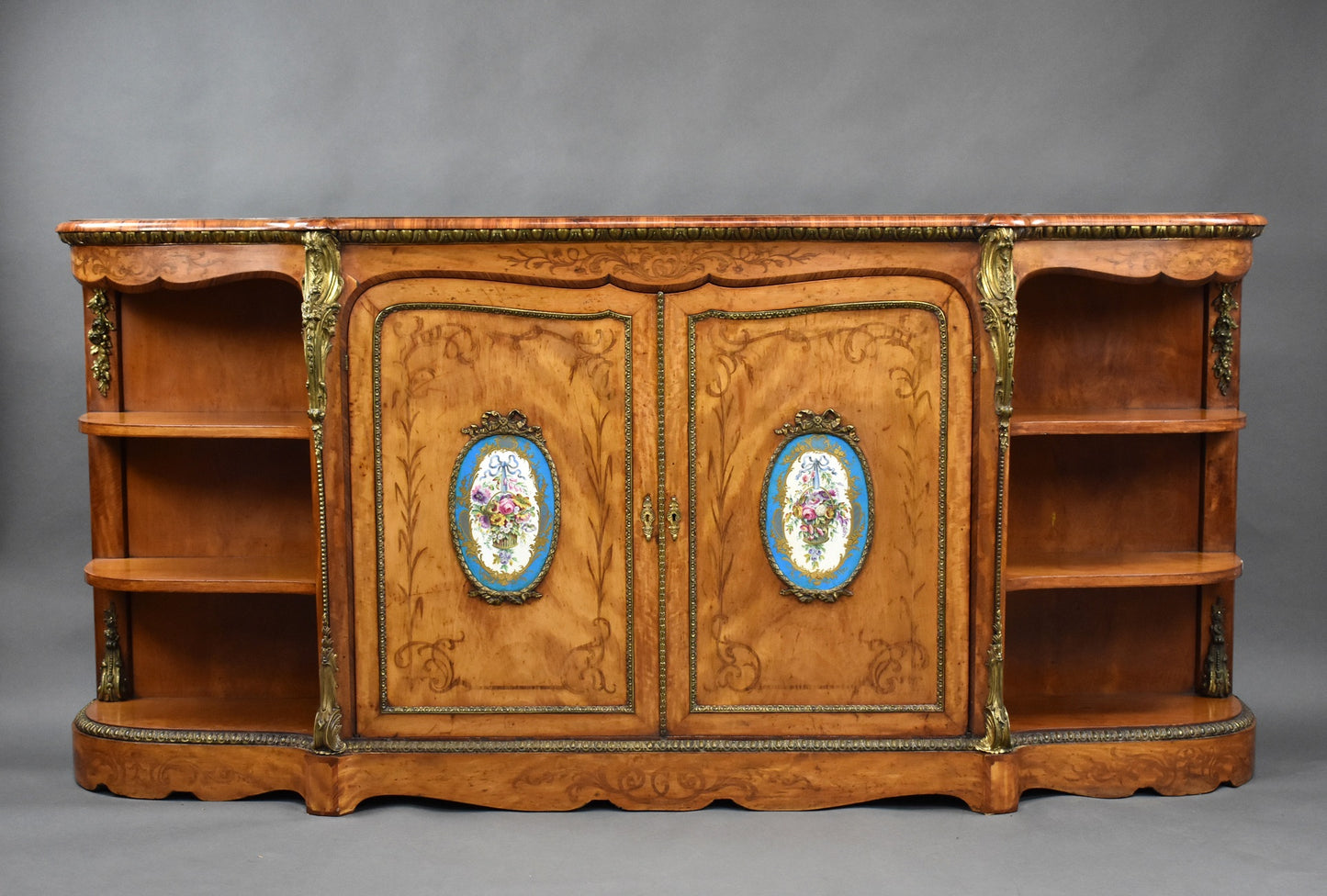 Victorian Burr Walnut Credenza