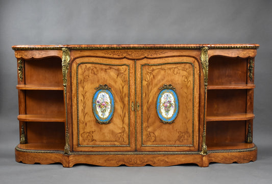 Victorian Burr Walnut Credenza