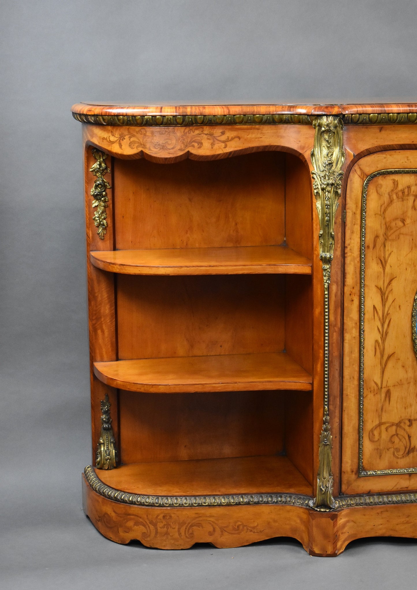 Victorian Burr Walnut Credenza