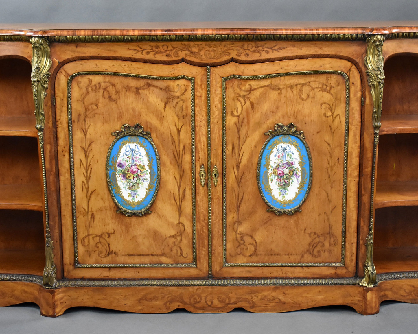 Victorian Burr Walnut Credenza