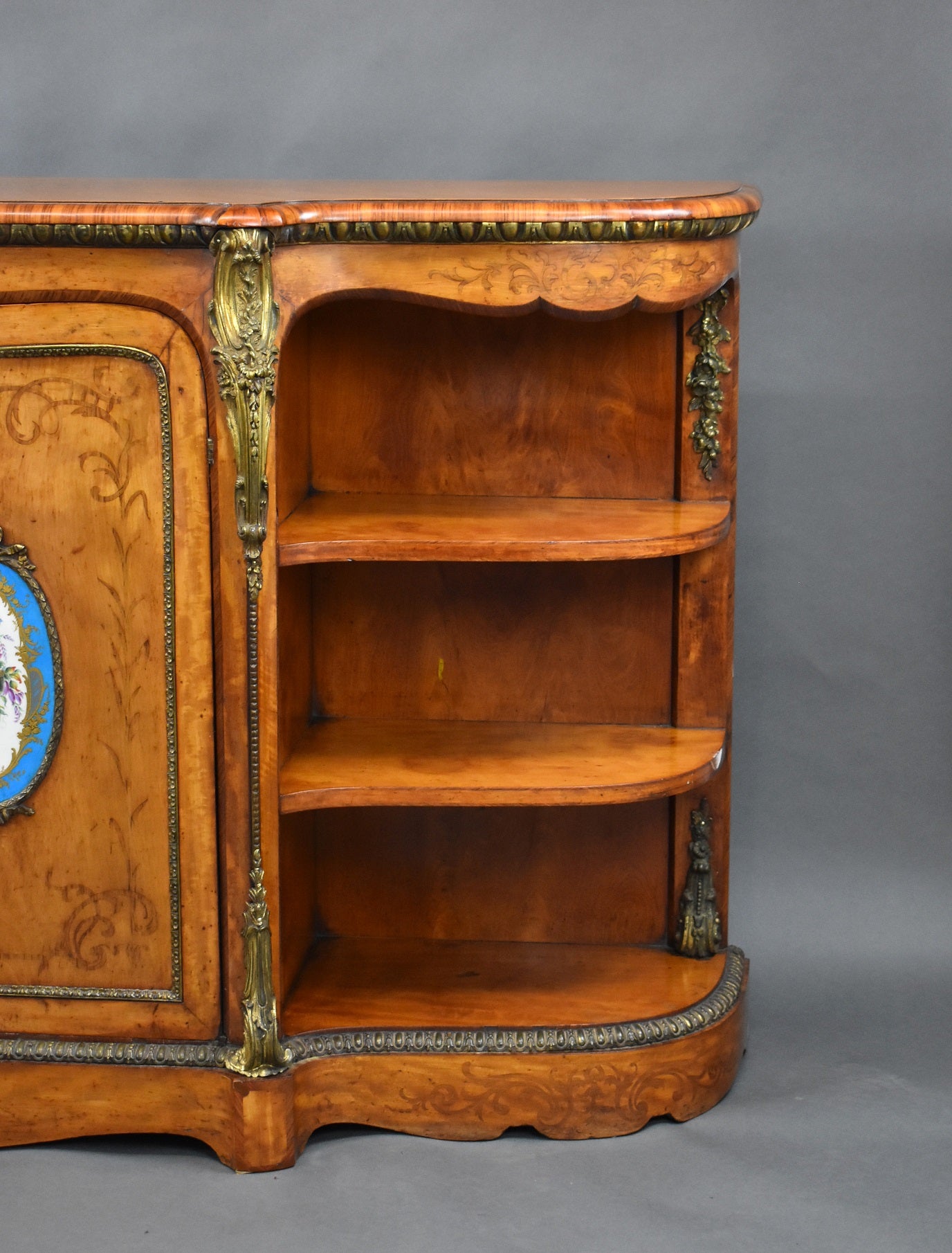 Victorian Burr Walnut Credenza