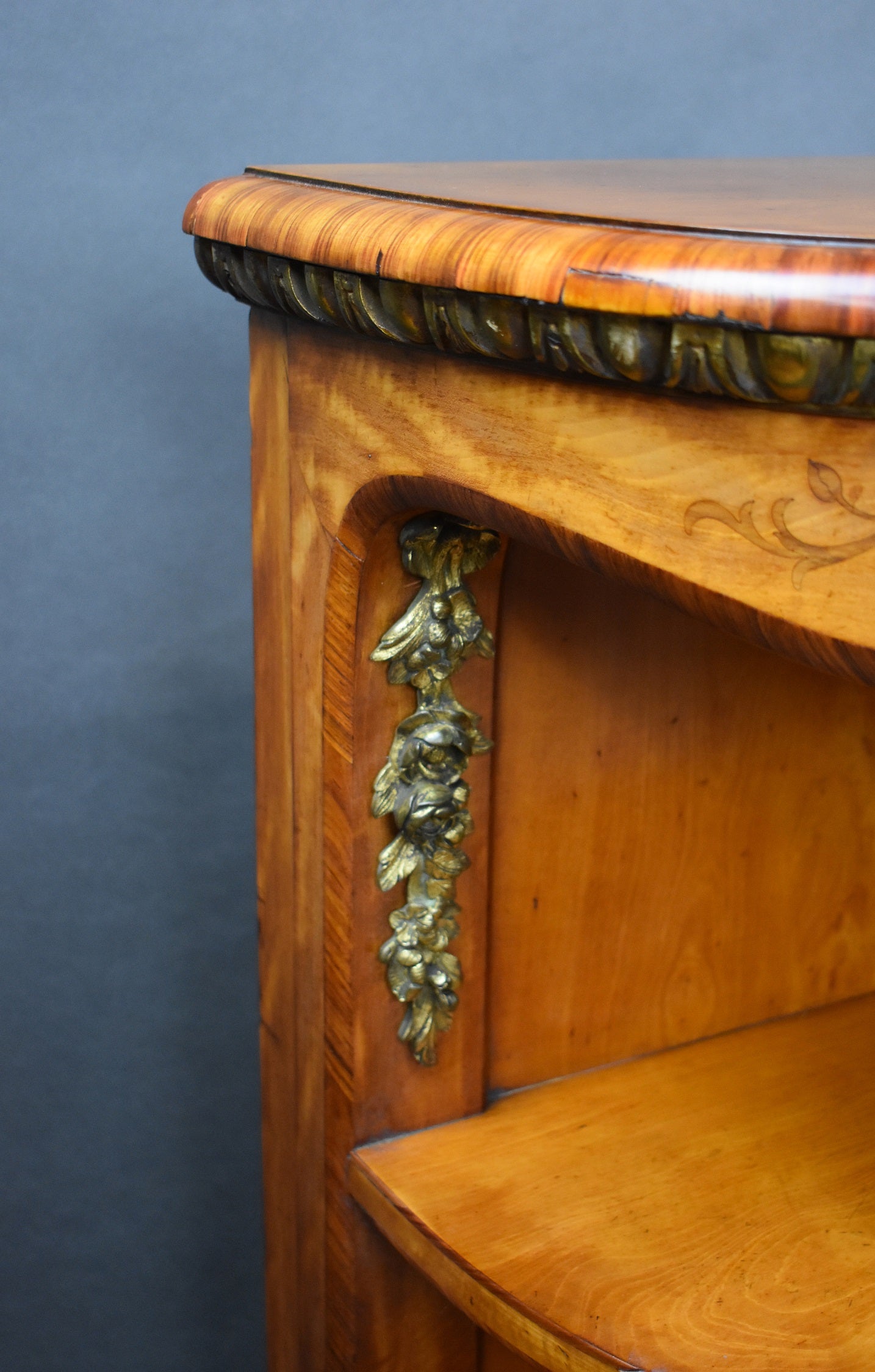 Victorian Burr Walnut Credenza