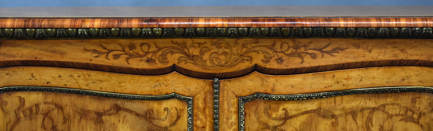 Victorian Burr Walnut Credenza