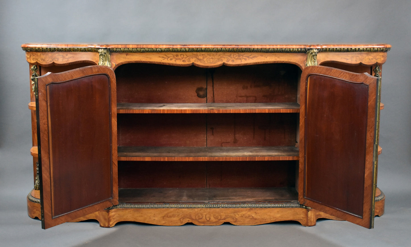 Victorian Burr Walnut Credenza
