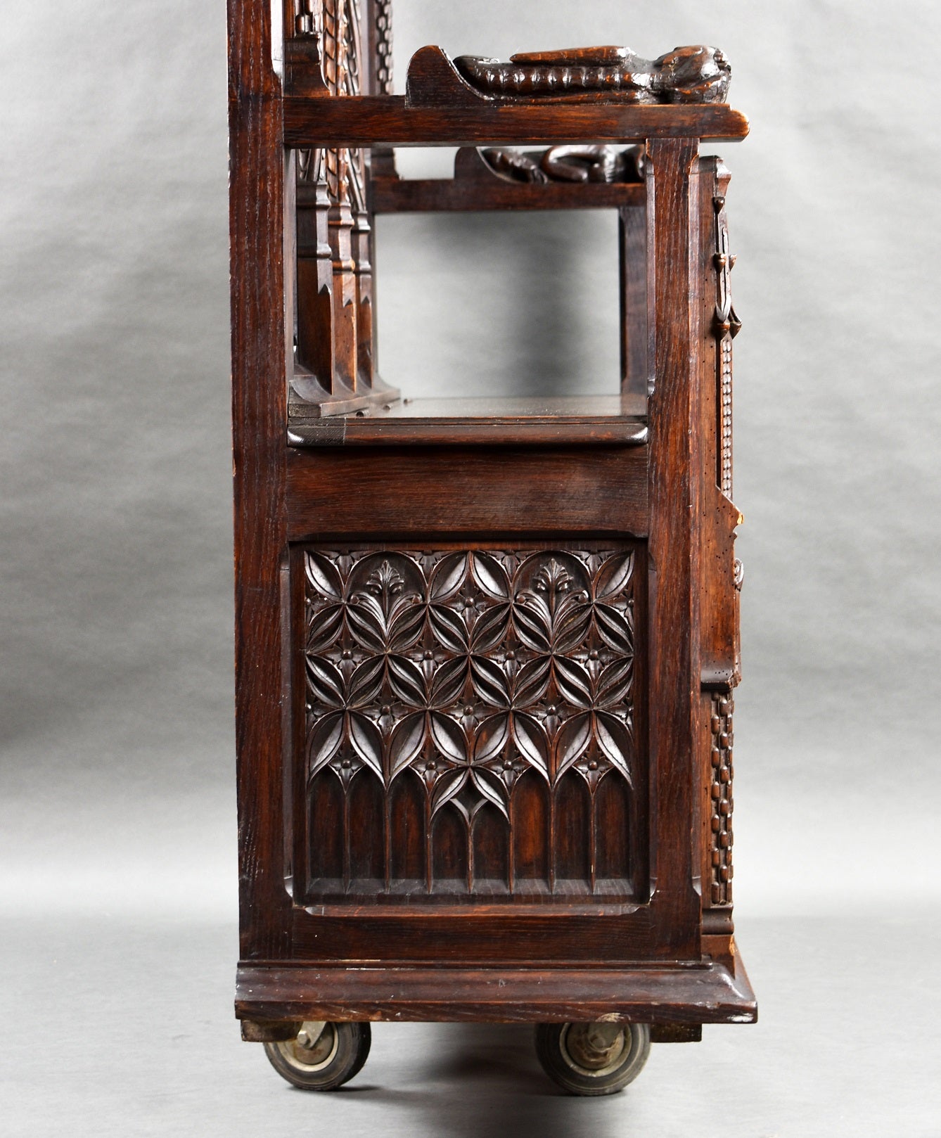 French Oak Carved Settle/Bench