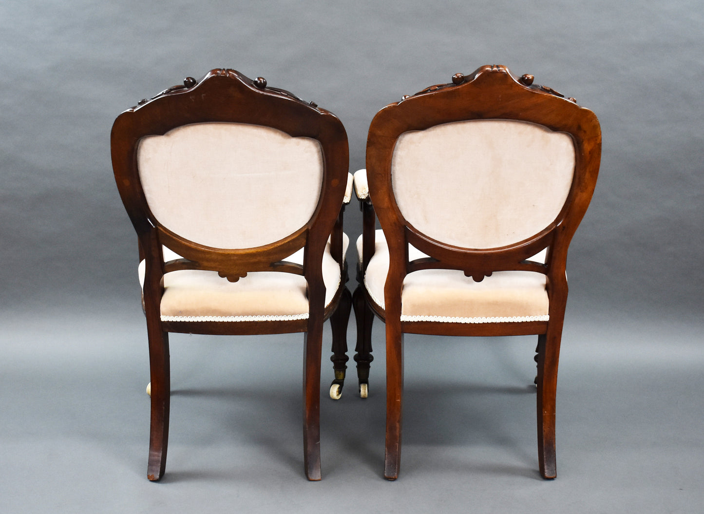 Pair 20th Century Mahogany Armchairs