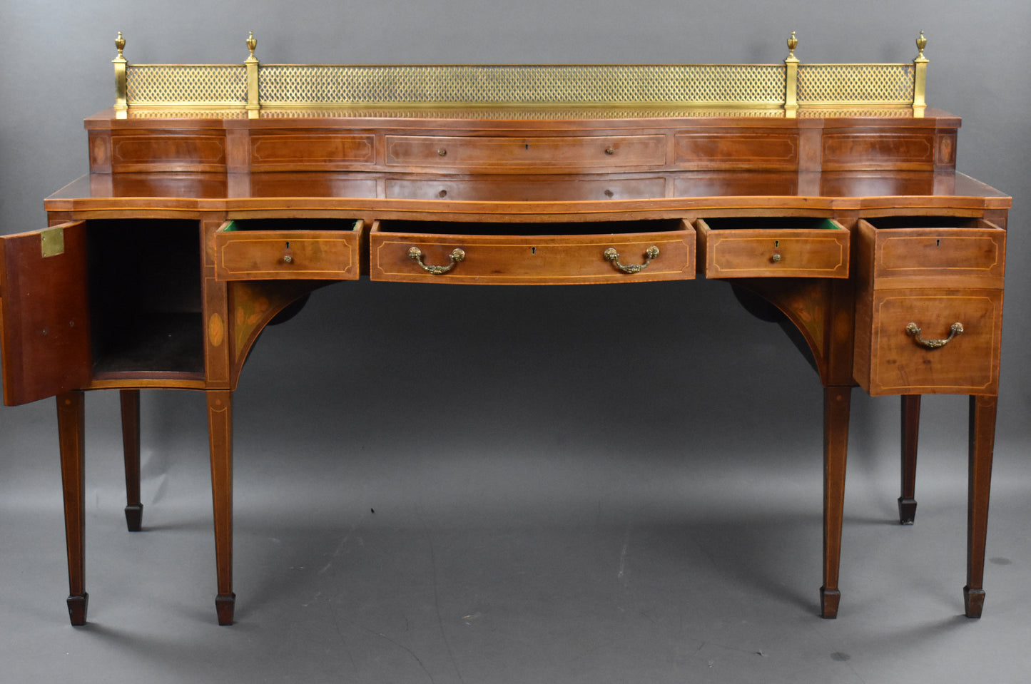 Quality Edwardian Mahogany & Inlaid Sideboard