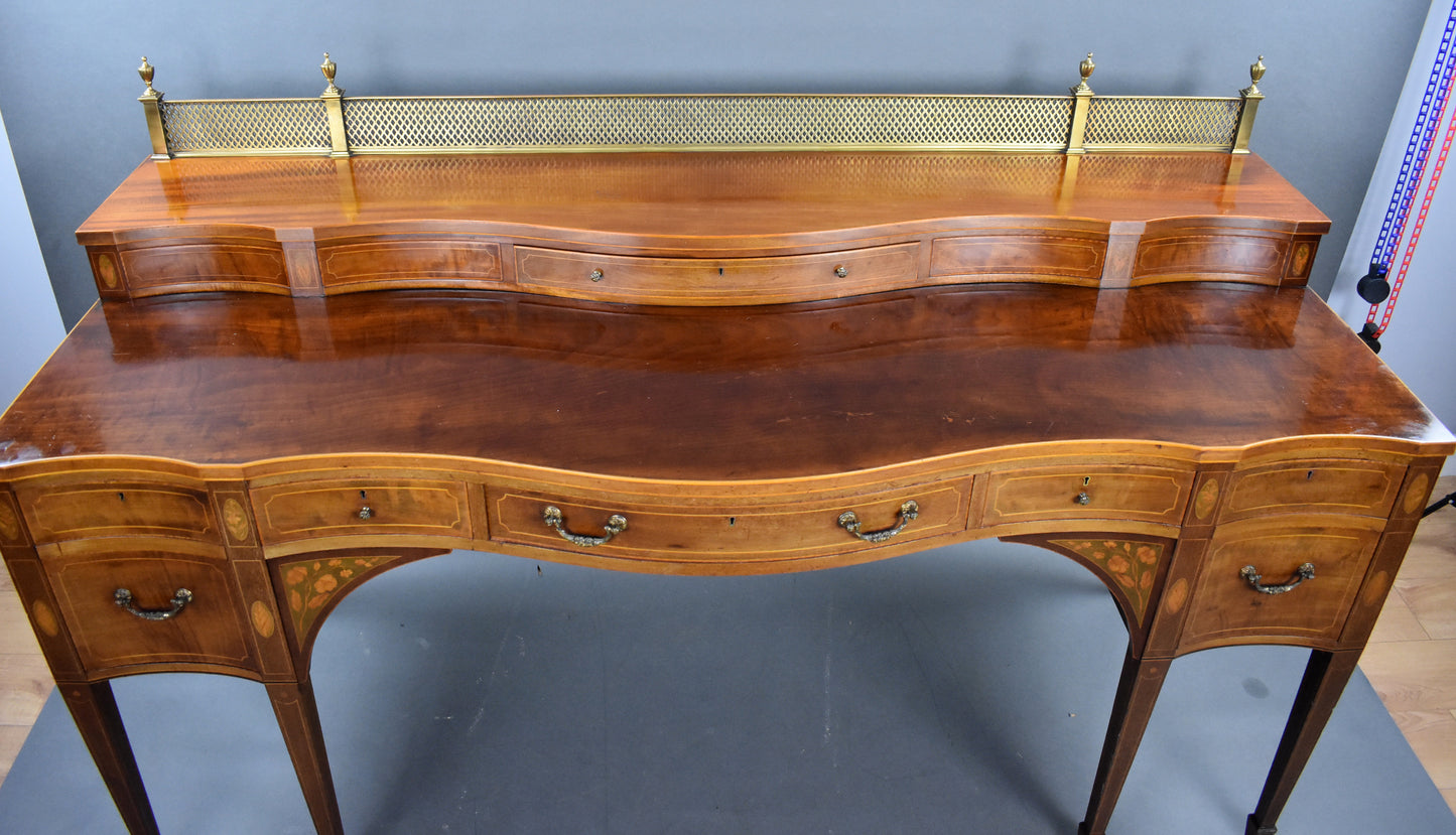 Quality Edwardian Mahogany & Inlaid Sideboard
