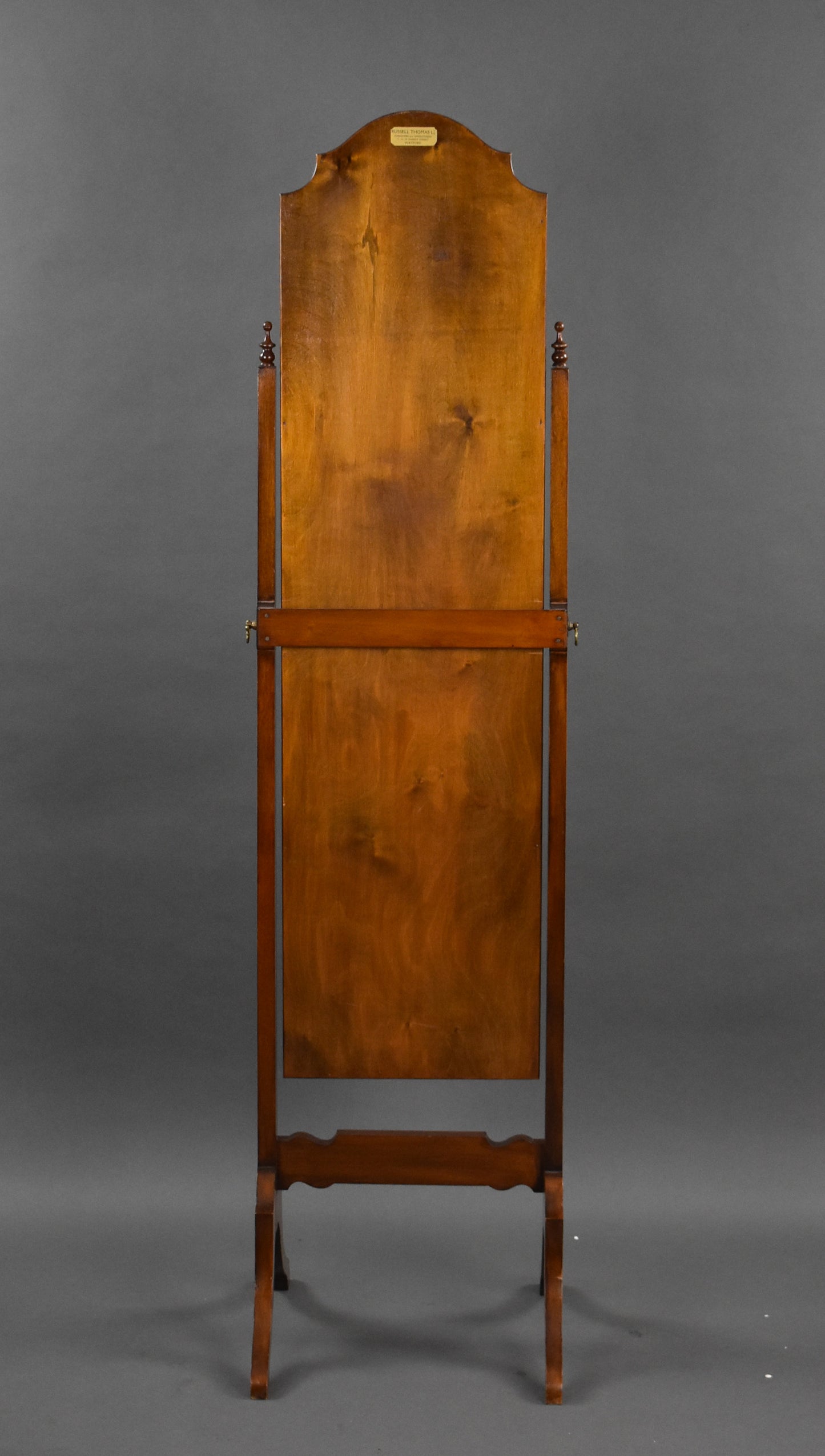 Queen Anne Style Mahogany Cheval Mirror