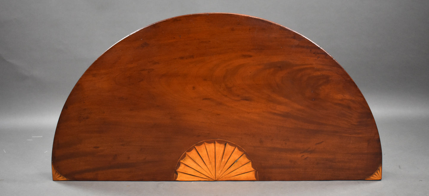 Pair Georgian Inlaid Mahogany Consol Tables