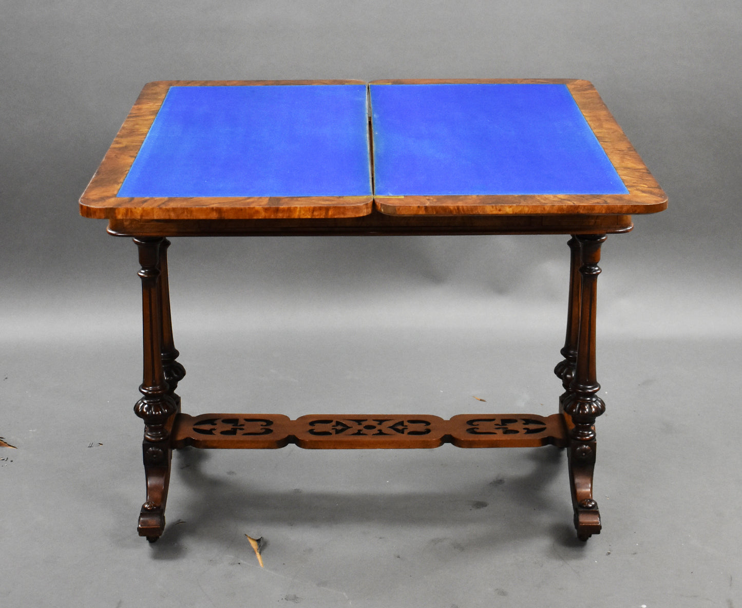 Victorian Walnut Inlaid Card Table