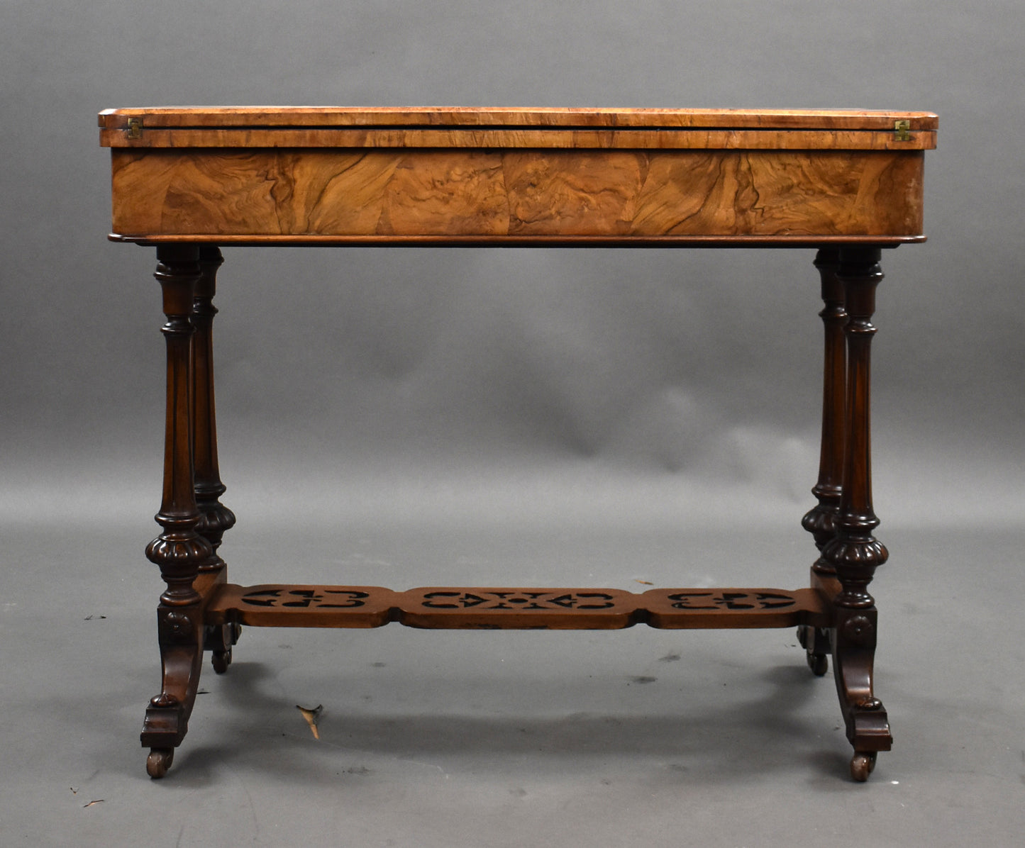 Victorian Walnut Inlaid Card Table