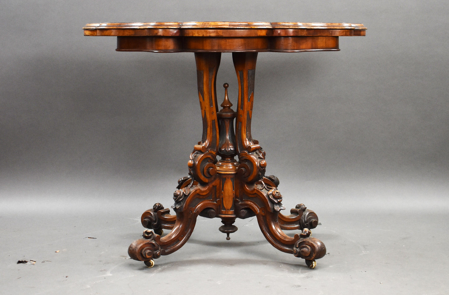 Victorian Burr Walnut Card Table