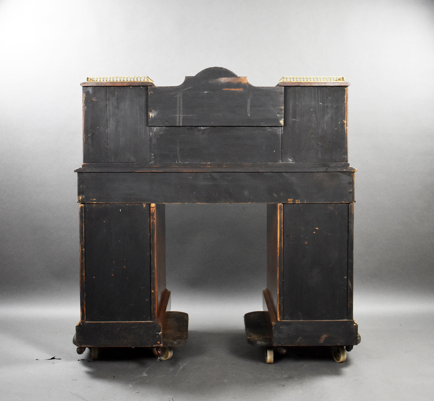 Victorian Burr Walnut & Ormolu-Mounted Pedestal Desk