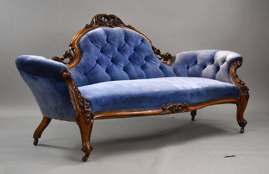 Victorian Walnut Double-Ended Sofa