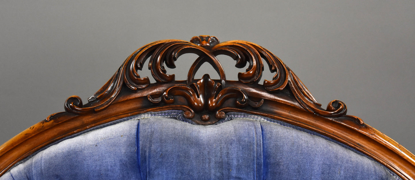 Victorian Walnut Double-Ended Sofa