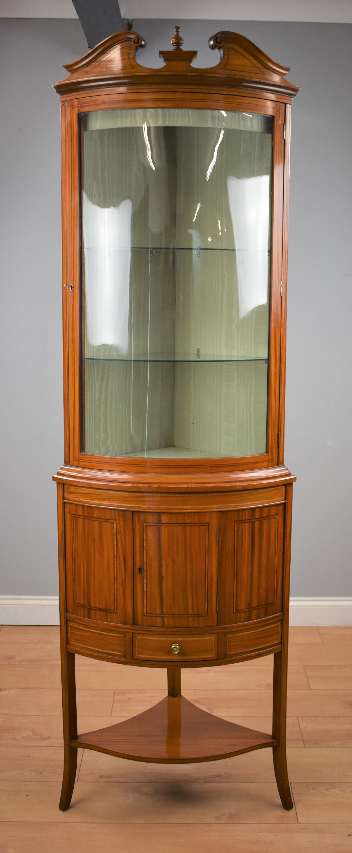 19th Century Satinwood Corner Cabinet