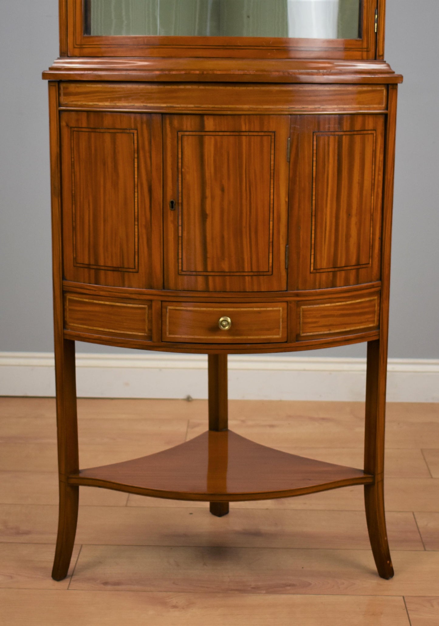 19th Century Satinwood Corner Cabinet