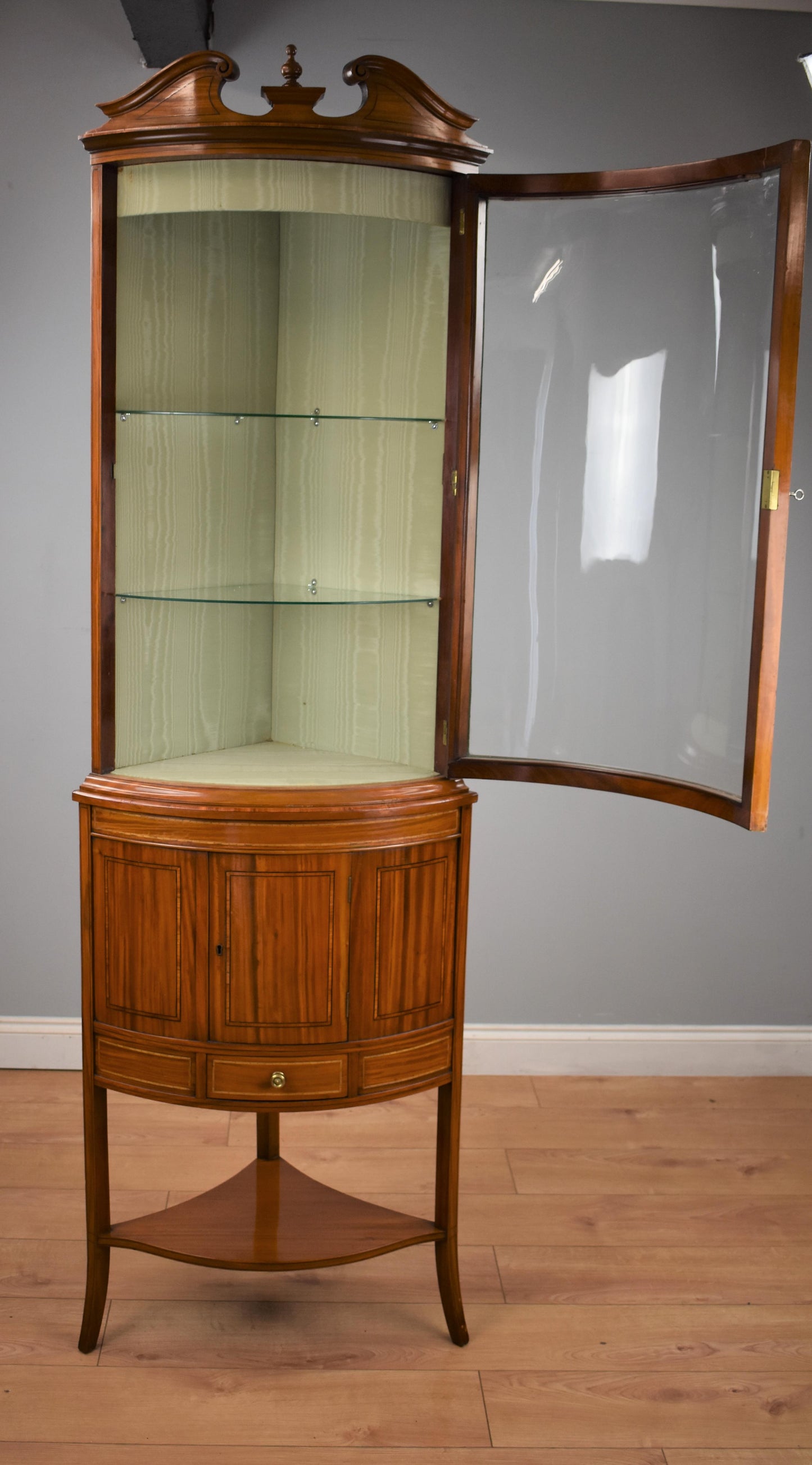 19th Century Satinwood Corner Cabinet