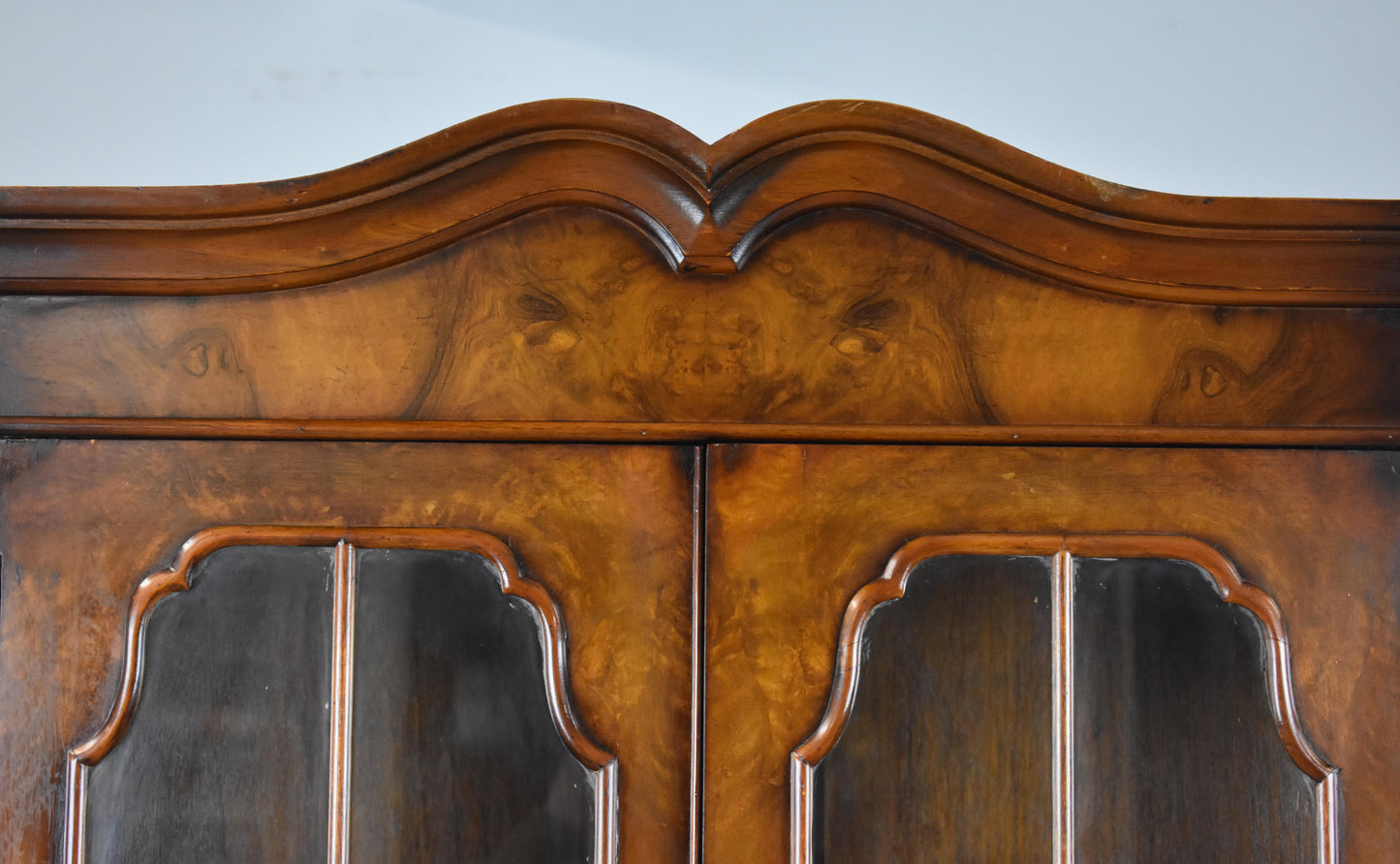 George III Style Walnut Corner Cabinet