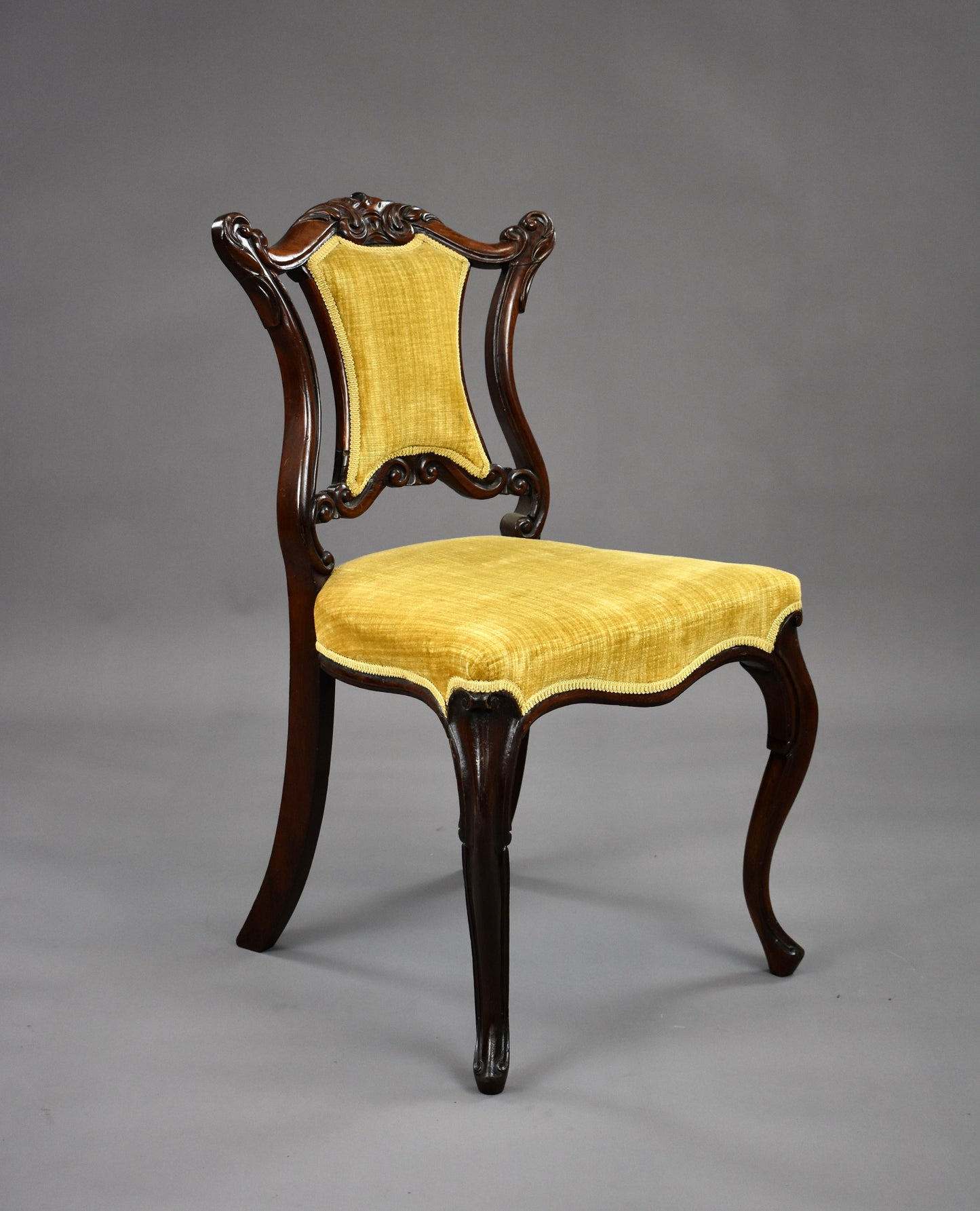 Pair 19th Century Victorian Rosewood Chairs