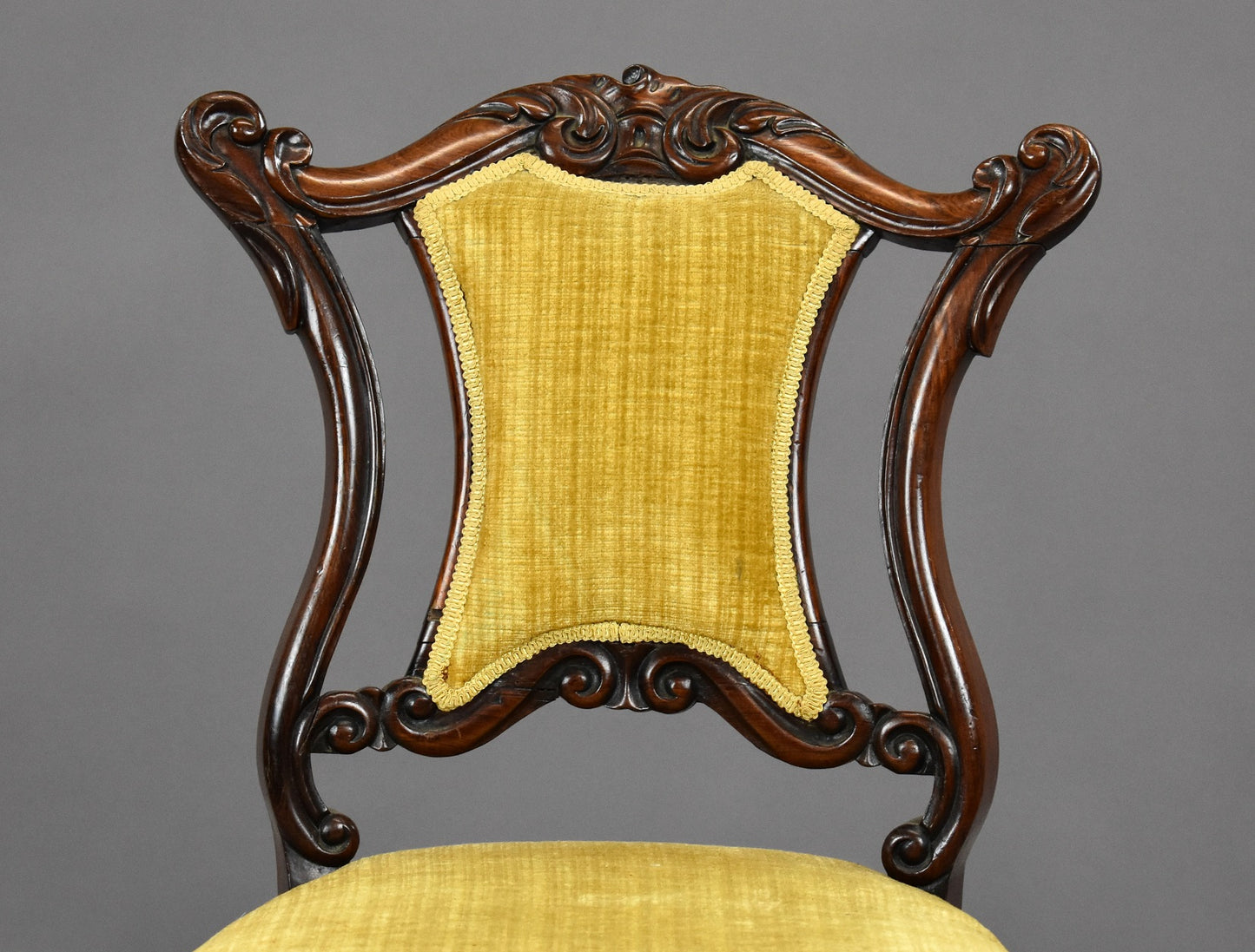 Pair 19th Century Victorian Rosewood Chairs