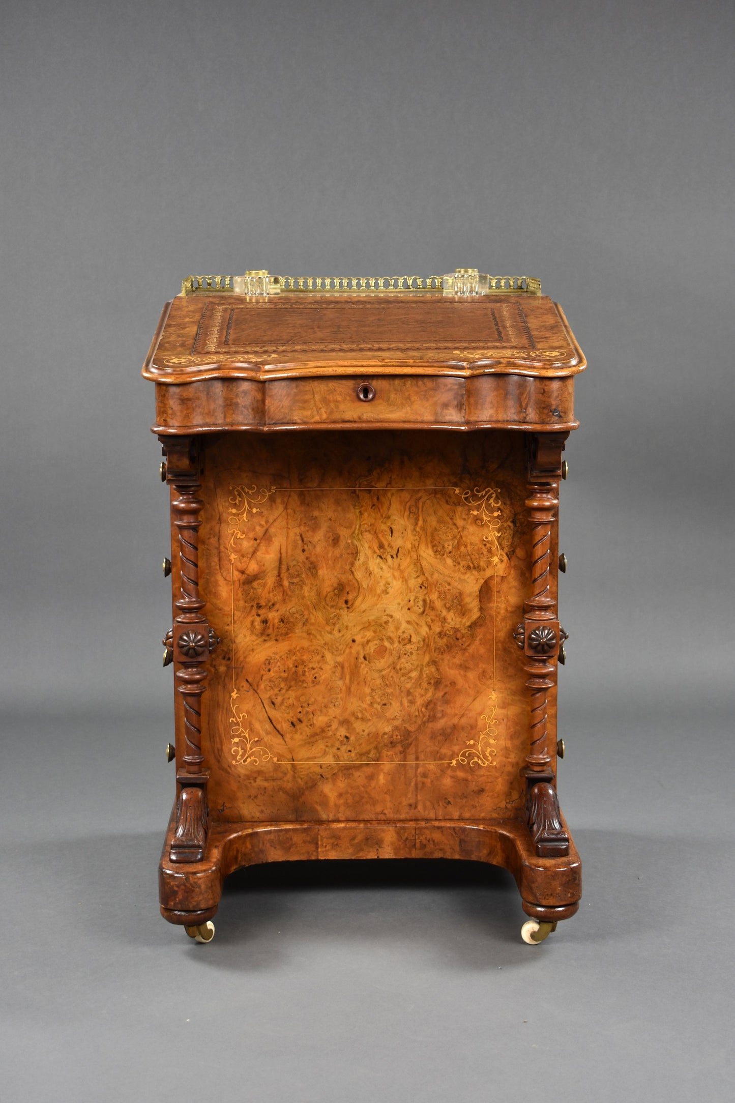 Victorian Burr Walnut Davenport