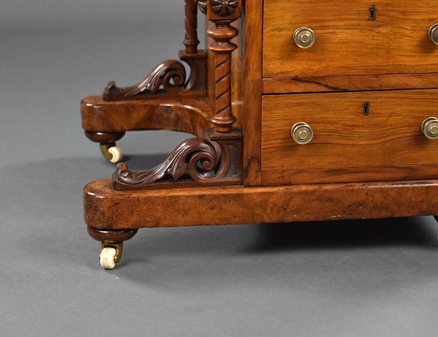 Victorian Burr Walnut Davenport