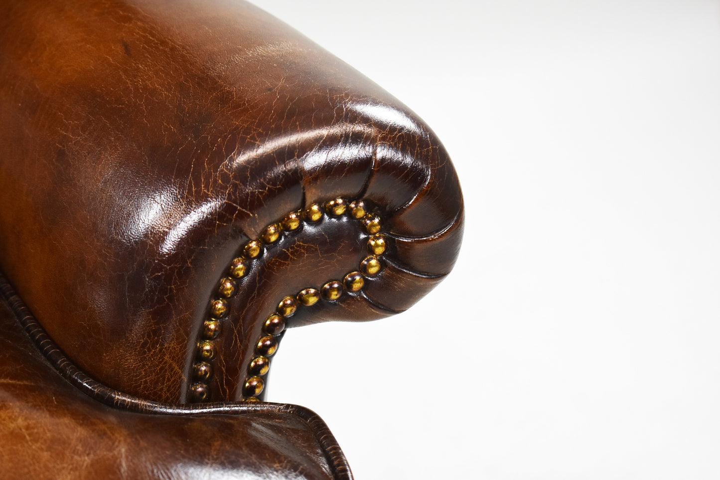 George II Style Mahogany Leather Armchair