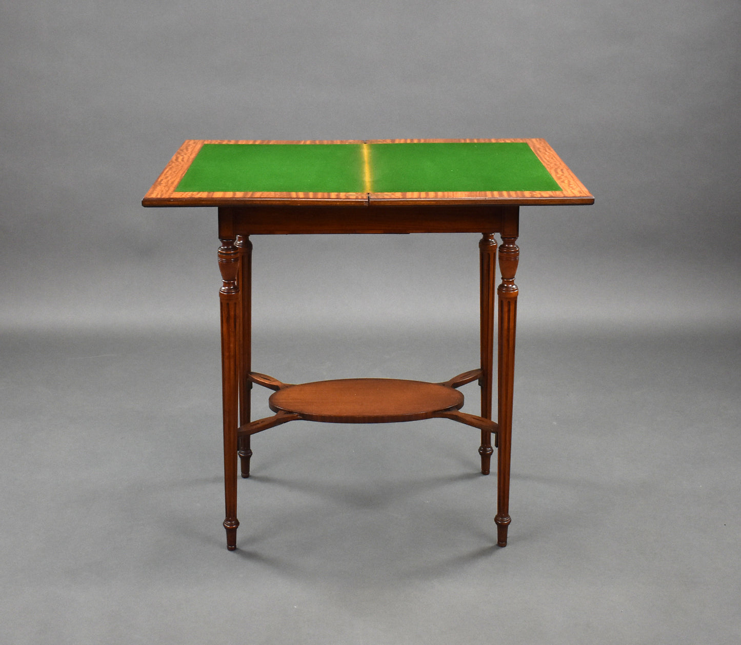 Edwardian Satinwood Card Table