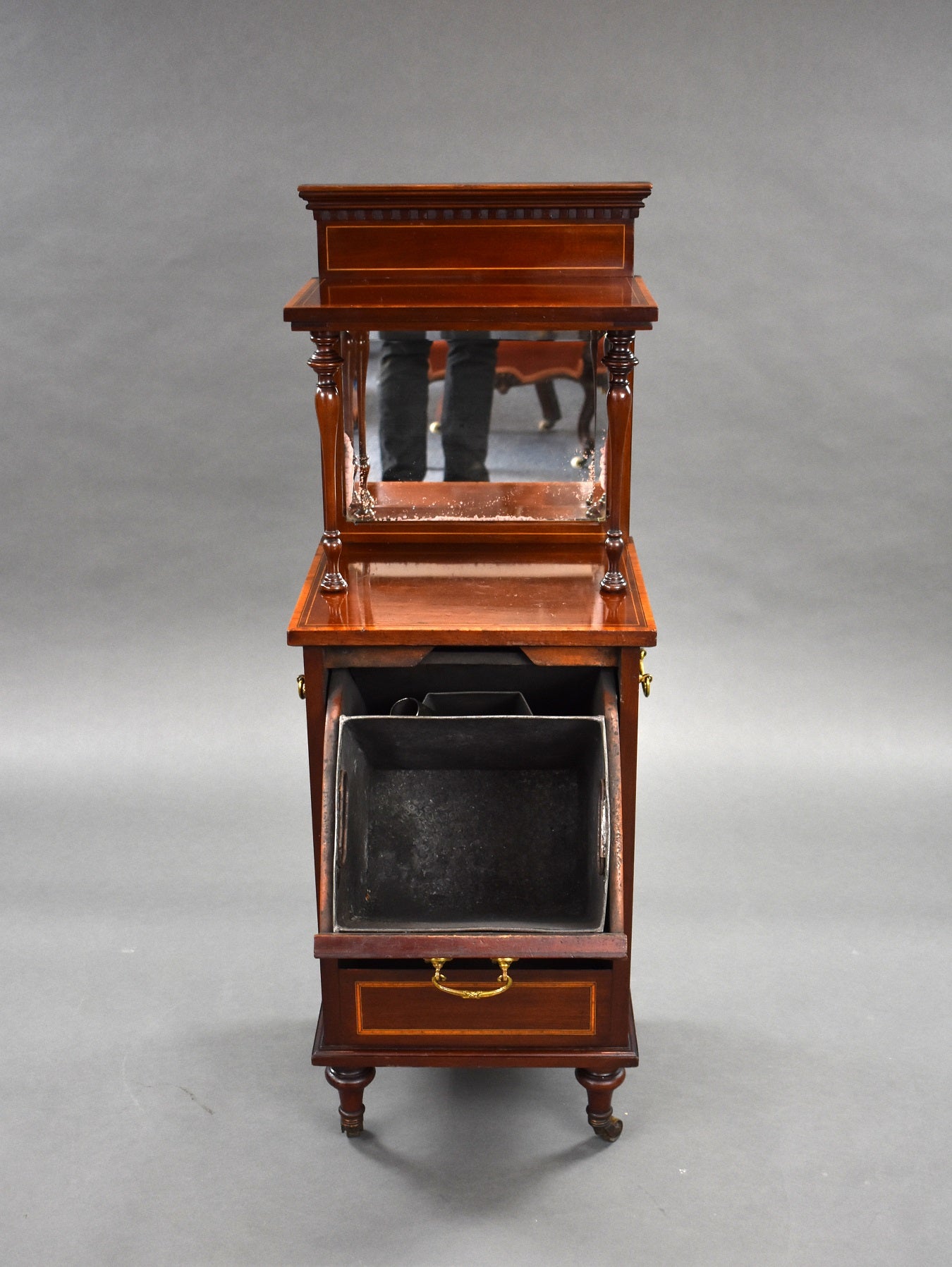 Edwardian Mahogany Coal Purdonium