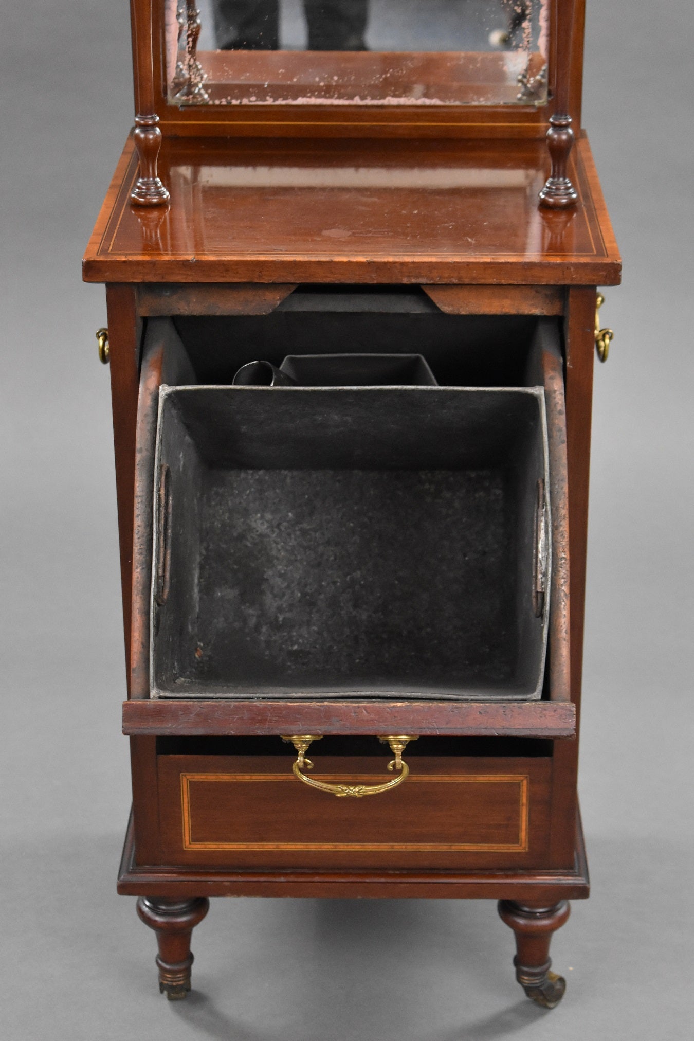 Edwardian Mahogany Coal Purdonium