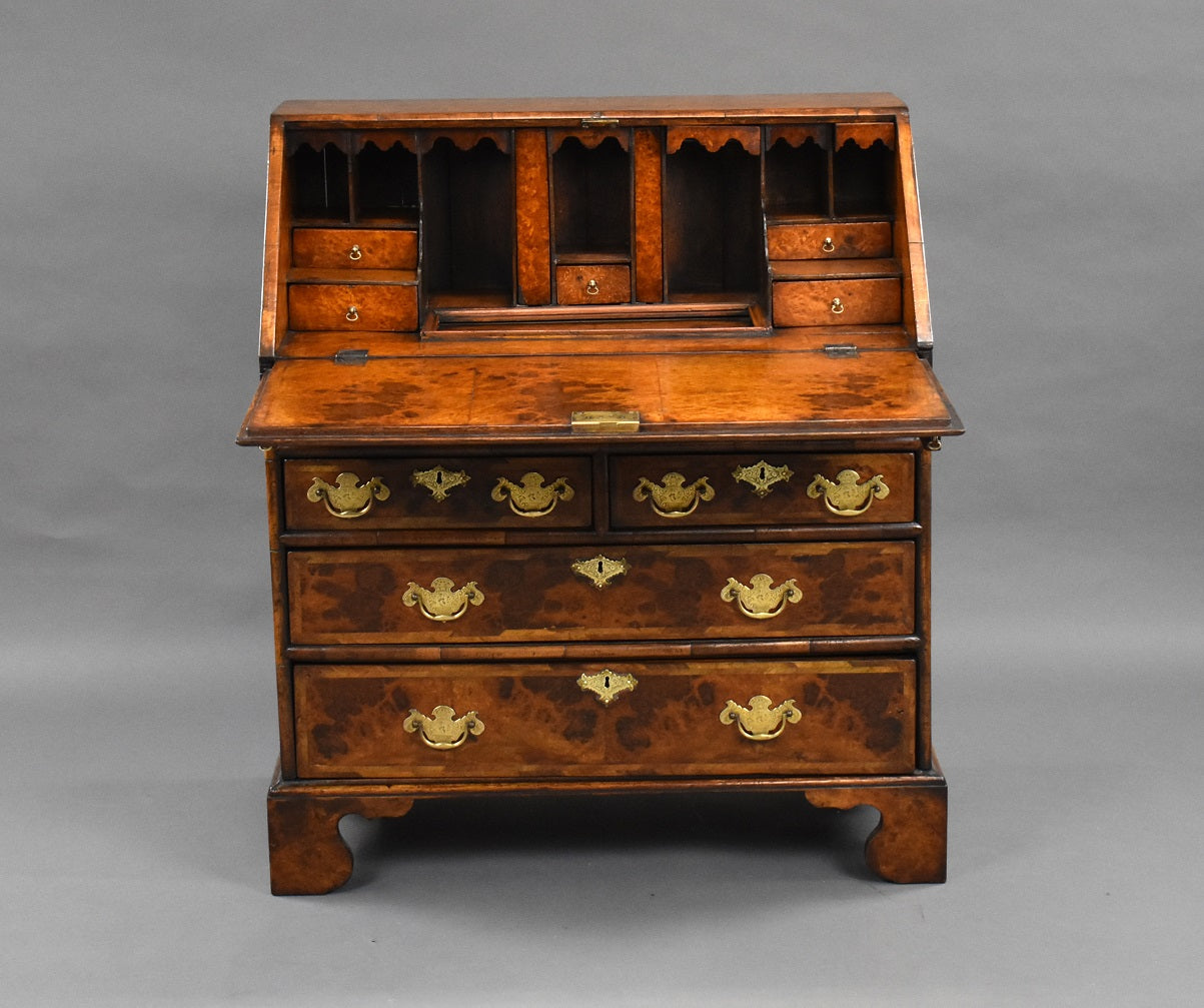 George II Style Walnut Bureau