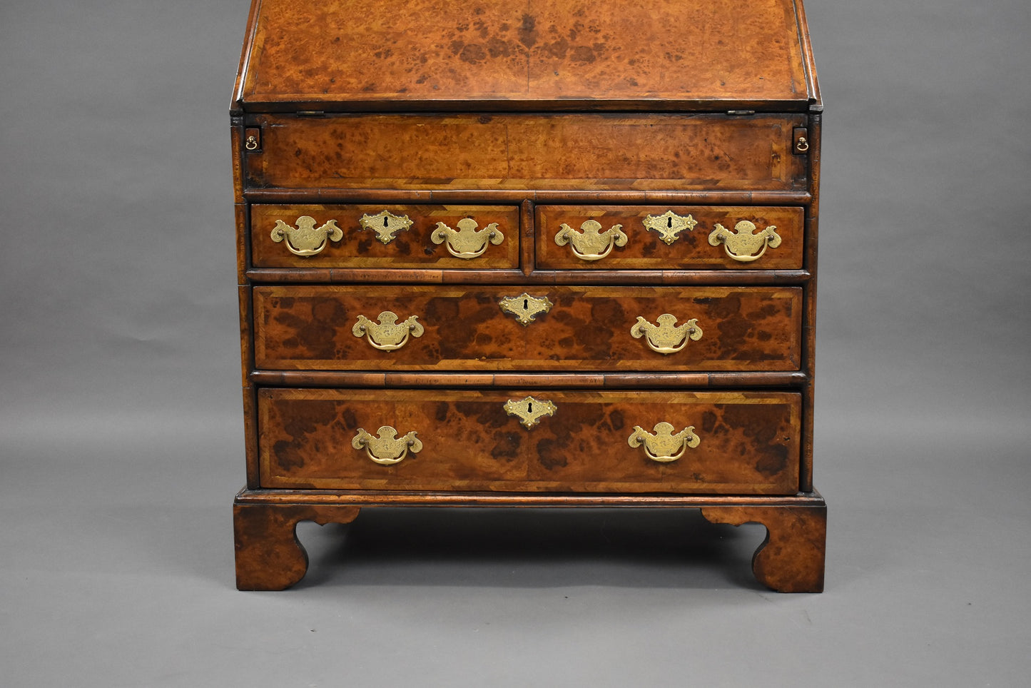 George II Style Walnut Bureau