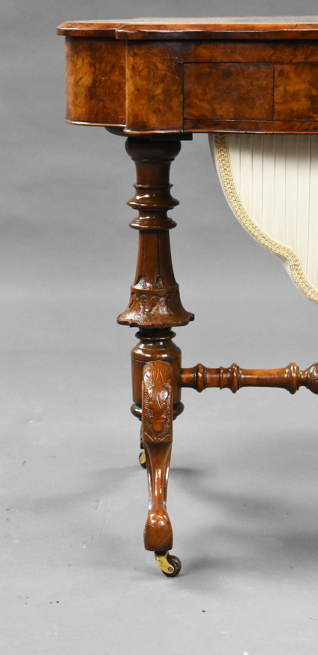 Mid 19th Century Victorian Burr Walnut Work Table