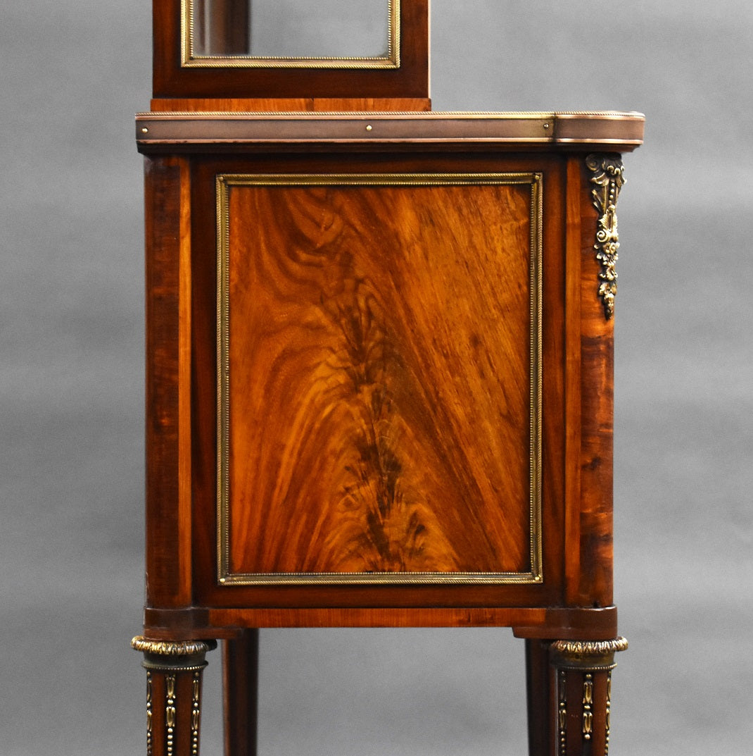 19th Century Walnut Glass Top Commode