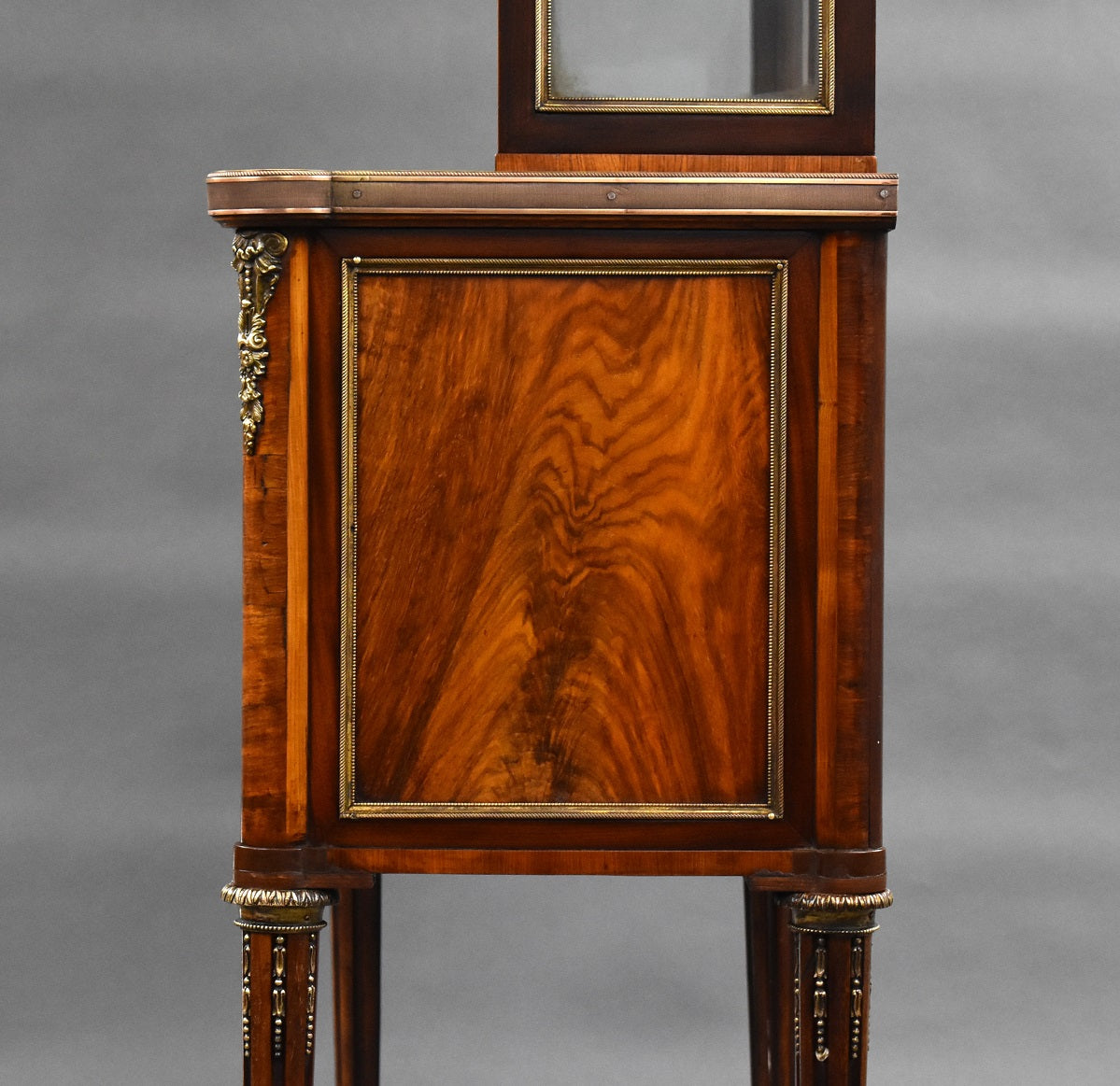 19th Century Walnut Glass Top Commode