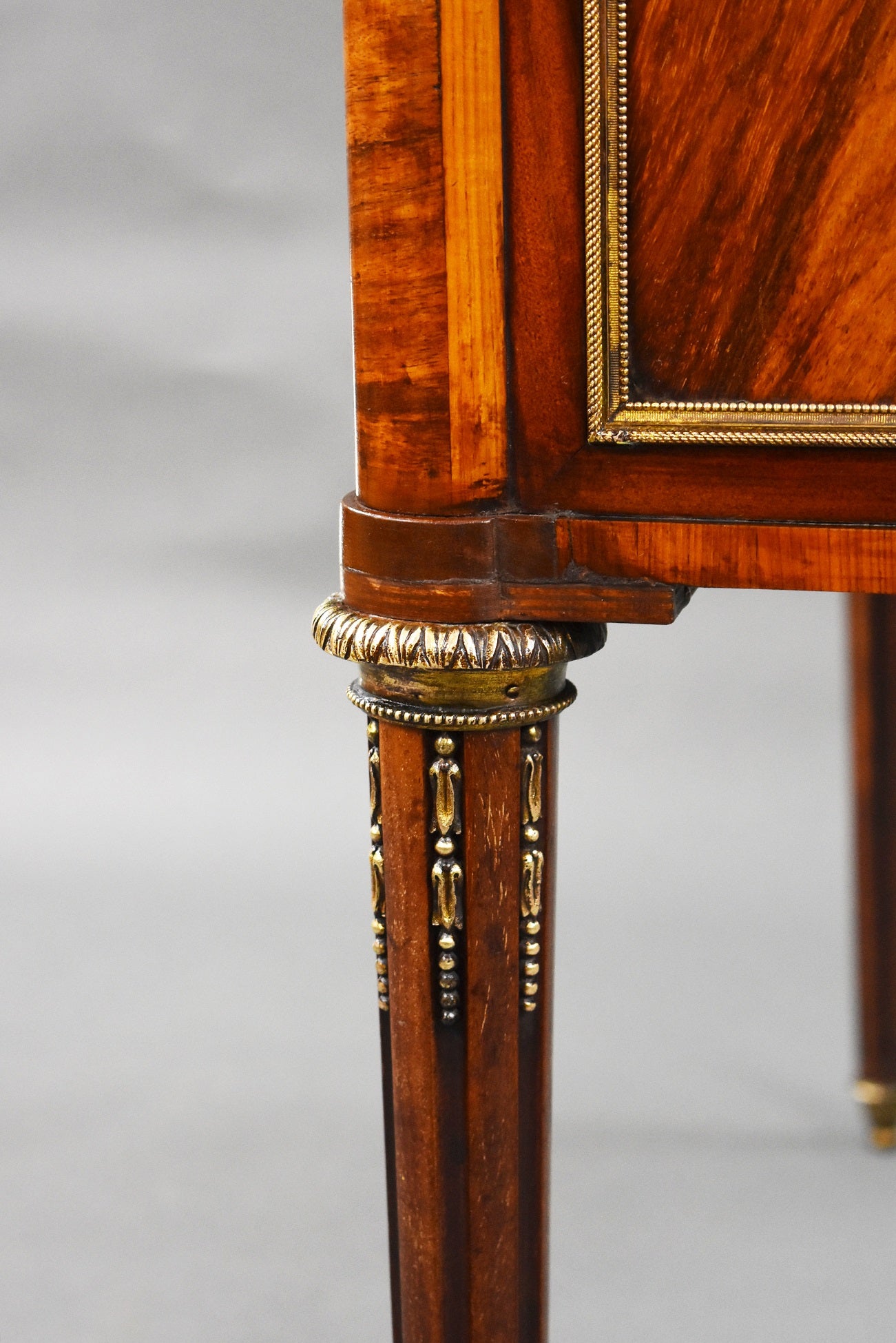 19th Century Walnut Glass Top Commode