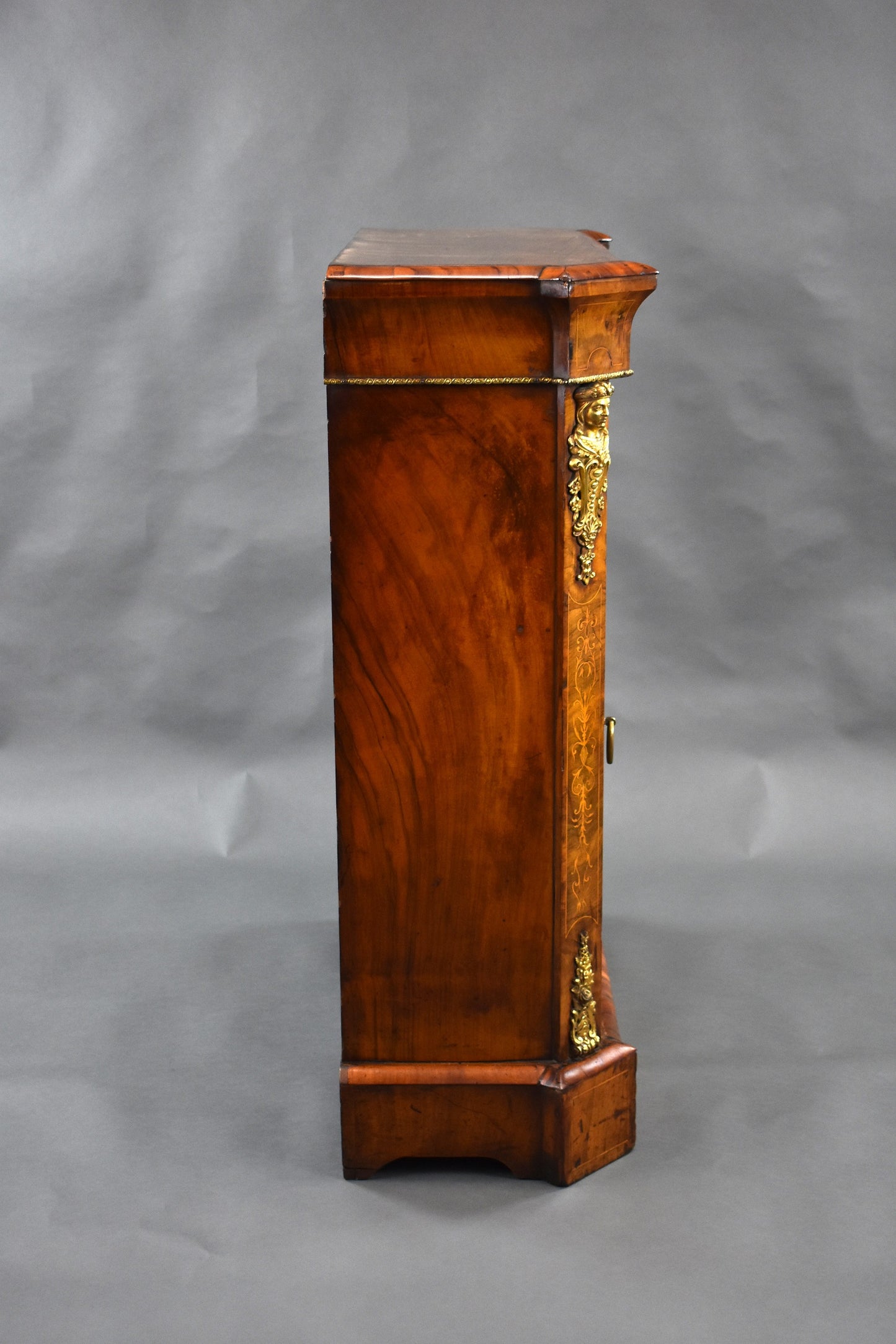 Victorian Walnut Inlaid Pier Cabinet