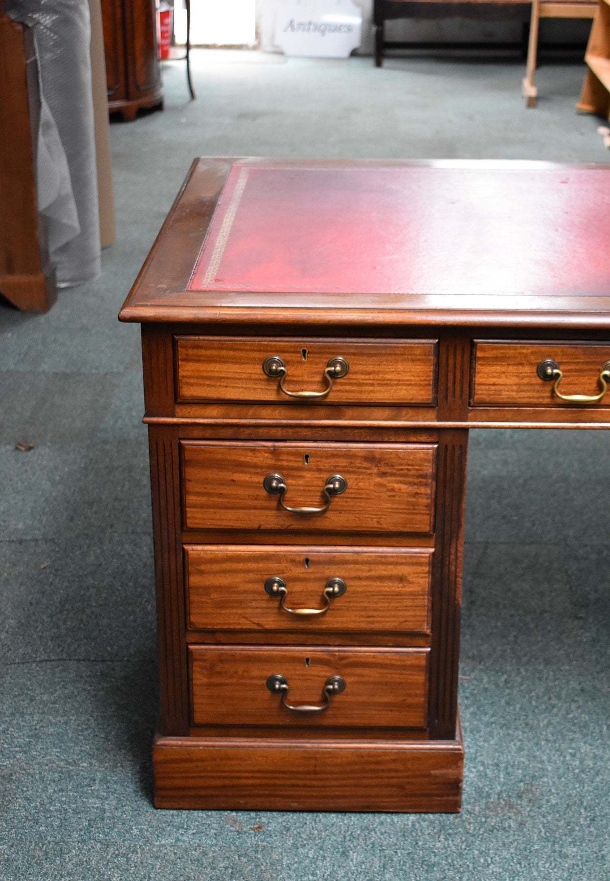 Victorian Mahogany Pedestal Desk