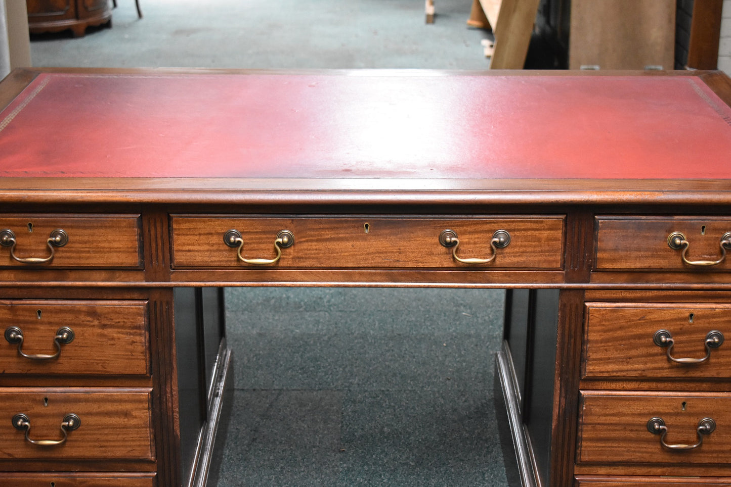 Victorian Mahogany Pedestal Desk