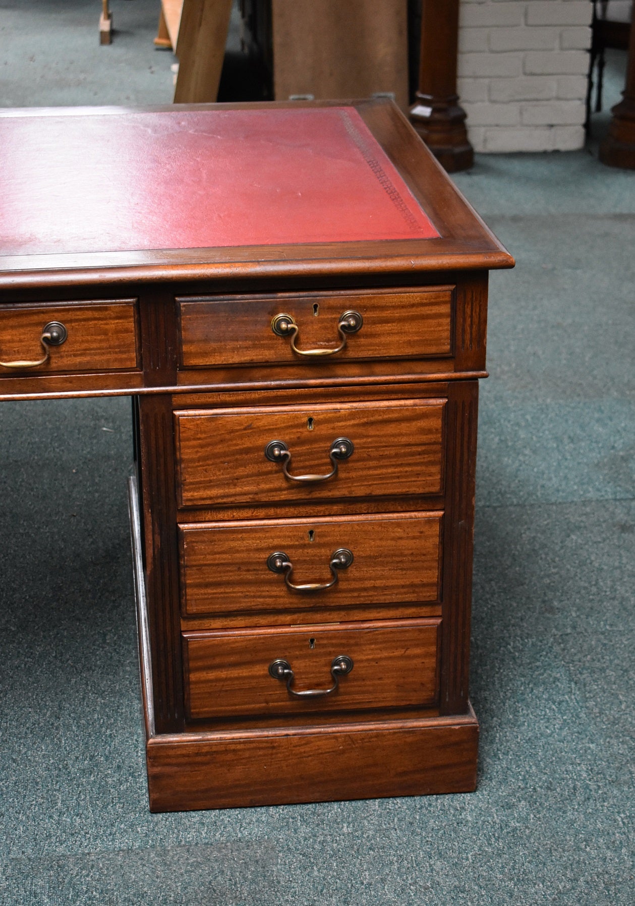 Victorian Mahogany Pedestal Desk