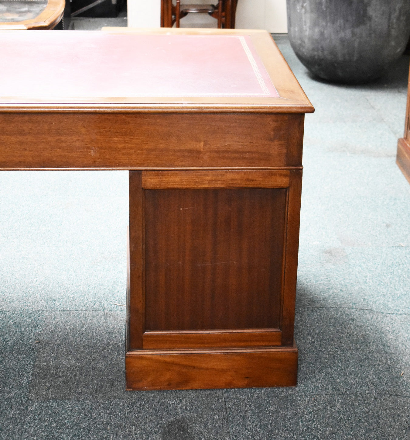 Victorian Mahogany Pedestal Desk